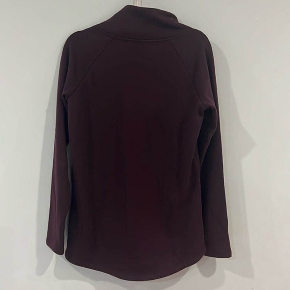 Athleta Decadent Chocolate Cozy Karma Asym Pullover size Small - Picture 11 of 16